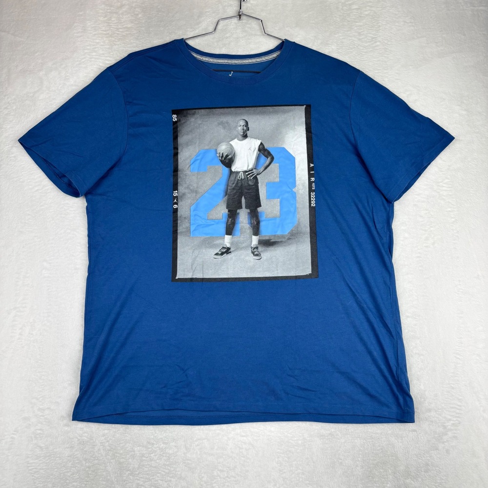 Jordan Brand Dri-FIT Michael Jordan 23 Graphic T-Shirt Mens XL Blue Short Sleeve